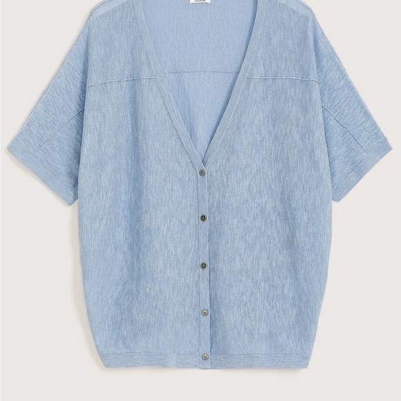 Short Cardigan Cocoon-Shape with 3/4-Sleeve Penn Size 3x - Picture 2 of 9